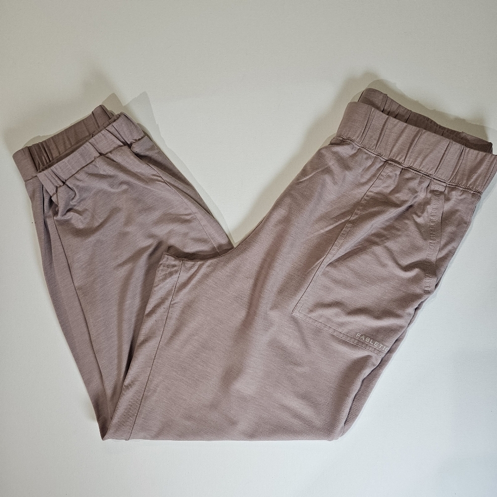 Fabletics Activewear Pants Womens Large Lavender Stretch Waist Athleisure Wear‎